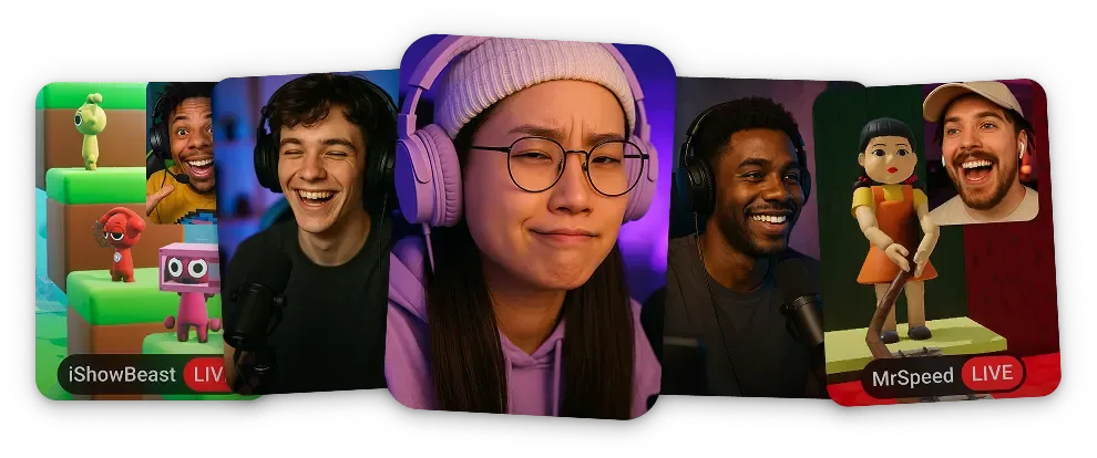 Live creators and streamers